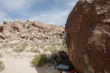 Bouldering in Hueco Tanks on 03/02/2019 with Blue Lizard Climbing and Yoga

Filename: SRM_20190302_1516120.jpg
Aperture: f/5.6
Shutter Speed: 1/250
Body: Canon EOS-1D Mark II
Lens: Canon EF 16-35mm f/2.8 L