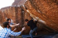 Bouldering in Hueco Tanks on 03/02/2019 with Blue Lizard Climbing and Yoga

Filename: SRM_20190302_1537340.jpg
Aperture: f/5.6
Shutter Speed: 1/250
Body: Canon EOS-1D Mark II
Lens: Canon EF 16-35mm f/2.8 L