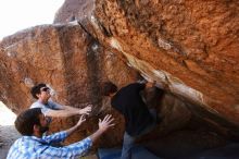 Bouldering in Hueco Tanks on 03/02/2019 with Blue Lizard Climbing and Yoga

Filename: SRM_20190302_1538090.jpg
Aperture: f/5.6
Shutter Speed: 1/250
Body: Canon EOS-1D Mark II
Lens: Canon EF 16-35mm f/2.8 L