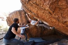 Bouldering in Hueco Tanks on 03/02/2019 with Blue Lizard Climbing and Yoga

Filename: SRM_20190302_1540461.jpg
Aperture: f/5.6
Shutter Speed: 1/250
Body: Canon EOS-1D Mark II
Lens: Canon EF 16-35mm f/2.8 L