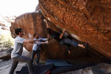 Bouldering in Hueco Tanks on 03/02/2019 with Blue Lizard Climbing and Yoga

Filename: SRM_20190302_1541420.jpg
Aperture: f/5.6
Shutter Speed: 1/250
Body: Canon EOS-1D Mark II
Lens: Canon EF 16-35mm f/2.8 L