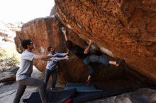 Bouldering in Hueco Tanks on 03/02/2019 with Blue Lizard Climbing and Yoga

Filename: SRM_20190302_1541421.jpg
Aperture: f/5.6
Shutter Speed: 1/250
Body: Canon EOS-1D Mark II
Lens: Canon EF 16-35mm f/2.8 L