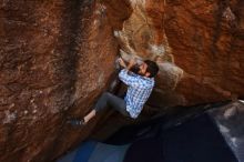 Bouldering in Hueco Tanks on 03/02/2019 with Blue Lizard Climbing and Yoga

Filename: SRM_20190302_1548250.jpg
Aperture: f/5.6
Shutter Speed: 1/400
Body: Canon EOS-1D Mark II
Lens: Canon EF 16-35mm f/2.8 L