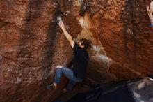 Bouldering in Hueco Tanks on 03/02/2019 with Blue Lizard Climbing and Yoga

Filename: SRM_20190302_1550360.jpg
Aperture: f/5.6
Shutter Speed: 1/250
Body: Canon EOS-1D Mark II
Lens: Canon EF 16-35mm f/2.8 L