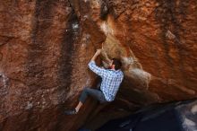 Bouldering in Hueco Tanks on 03/02/2019 with Blue Lizard Climbing and Yoga

Filename: SRM_20190302_1552450.jpg
Aperture: f/5.6
Shutter Speed: 1/250
Body: Canon EOS-1D Mark II
Lens: Canon EF 16-35mm f/2.8 L