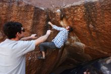 Bouldering in Hueco Tanks on 03/02/2019 with Blue Lizard Climbing and Yoga

Filename: SRM_20190302_1552510.jpg
Aperture: f/5.6
Shutter Speed: 1/250
Body: Canon EOS-1D Mark II
Lens: Canon EF 16-35mm f/2.8 L