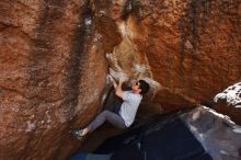 Bouldering in Hueco Tanks on 03/02/2019 with Blue Lizard Climbing and Yoga

Filename: SRM_20190302_1555180.jpg
Aperture: f/5.6
Shutter Speed: 1/250
Body: Canon EOS-1D Mark II
Lens: Canon EF 16-35mm f/2.8 L