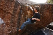 Bouldering in Hueco Tanks on 03/02/2019 with Blue Lizard Climbing and Yoga

Filename: SRM_20190302_1604310.jpg
Aperture: f/5.6
Shutter Speed: 1/250
Body: Canon EOS-1D Mark II
Lens: Canon EF 16-35mm f/2.8 L