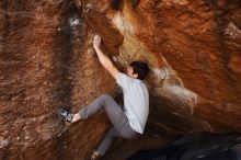 Bouldering in Hueco Tanks on 03/02/2019 with Blue Lizard Climbing and Yoga

Filename: SRM_20190302_1607571.jpg
Aperture: f/5.6
Shutter Speed: 1/250
Body: Canon EOS-1D Mark II
Lens: Canon EF 16-35mm f/2.8 L