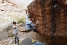 Bouldering in Hueco Tanks on 03/02/2019 with Blue Lizard Climbing and Yoga

Filename: SRM_20190302_1621280.jpg
Aperture: f/5.6
Shutter Speed: 1/250
Body: Canon EOS-1D Mark II
Lens: Canon EF 16-35mm f/2.8 L