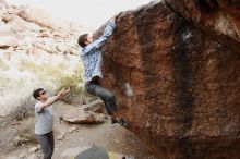 Bouldering in Hueco Tanks on 03/02/2019 with Blue Lizard Climbing and Yoga

Filename: SRM_20190302_1621300.jpg
Aperture: f/5.6
Shutter Speed: 1/250
Body: Canon EOS-1D Mark II
Lens: Canon EF 16-35mm f/2.8 L
