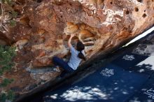 Bouldering in Hueco Tanks on 03/03/2019 with Blue Lizard Climbing and Yoga

Filename: SRM_20190303_1131310.jpg
Aperture: f/5.6
Shutter Speed: 1/250
Body: Canon EOS-1D Mark II
Lens: Canon EF 16-35mm f/2.8 L