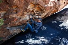 Bouldering in Hueco Tanks on 03/03/2019 with Blue Lizard Climbing and Yoga

Filename: SRM_20190303_1134070.jpg
Aperture: f/5.6
Shutter Speed: 1/250
Body: Canon EOS-1D Mark II
Lens: Canon EF 16-35mm f/2.8 L