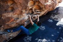 Bouldering in Hueco Tanks on 03/03/2019 with Blue Lizard Climbing and Yoga

Filename: SRM_20190303_1136150.jpg
Aperture: f/5.6
Shutter Speed: 1/250
Body: Canon EOS-1D Mark II
Lens: Canon EF 16-35mm f/2.8 L