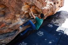 Bouldering in Hueco Tanks on 03/03/2019 with Blue Lizard Climbing and Yoga

Filename: SRM_20190303_1136220.jpg
Aperture: f/5.6
Shutter Speed: 1/250
Body: Canon EOS-1D Mark II
Lens: Canon EF 16-35mm f/2.8 L