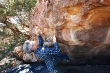 Bouldering in Hueco Tanks on 03/03/2019 with Blue Lizard Climbing and Yoga

Filename: SRM_20190303_1142550.jpg
Aperture: f/5.6
Shutter Speed: 1/250
Body: Canon EOS-1D Mark II
Lens: Canon EF 16-35mm f/2.8 L