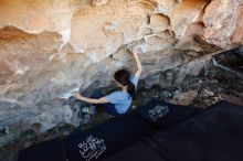 Bouldering in Hueco Tanks on 03/03/2019 with Blue Lizard Climbing and Yoga

Filename: SRM_20190303_1200310.jpg
Aperture: f/4.5
Shutter Speed: 1/200
Body: Canon EOS-1D Mark II
Lens: Canon EF 16-35mm f/2.8 L