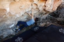 Bouldering in Hueco Tanks on 03/03/2019 with Blue Lizard Climbing and Yoga

Filename: SRM_20190303_1200330.jpg
Aperture: f/4.0
Shutter Speed: 1/200
Body: Canon EOS-1D Mark II
Lens: Canon EF 16-35mm f/2.8 L