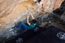 Bouldering in Hueco Tanks on 03/03/2019 with Blue Lizard Climbing and Yoga

Filename: SRM_20190303_1203420.jpg
Aperture: f/4.0
Shutter Speed: 1/250
Body: Canon EOS-1D Mark II
Lens: Canon EF 16-35mm f/2.8 L