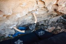 Bouldering in Hueco Tanks on 03/03/2019 with Blue Lizard Climbing and Yoga

Filename: SRM_20190303_1208260.jpg
Aperture: f/3.5
Shutter Speed: 1/250
Body: Canon EOS-1D Mark II
Lens: Canon EF 16-35mm f/2.8 L