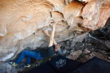 Bouldering in Hueco Tanks on 03/03/2019 with Blue Lizard Climbing and Yoga

Filename: SRM_20190303_1208290.jpg
Aperture: f/3.5
Shutter Speed: 1/250
Body: Canon EOS-1D Mark II
Lens: Canon EF 16-35mm f/2.8 L