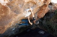 Bouldering in Hueco Tanks on 03/03/2019 with Blue Lizard Climbing and Yoga

Filename: SRM_20190303_1208450.jpg
Aperture: f/5.6
Shutter Speed: 1/250
Body: Canon EOS-1D Mark II
Lens: Canon EF 16-35mm f/2.8 L