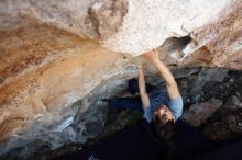 Bouldering in Hueco Tanks on 03/03/2019 with Blue Lizard Climbing and Yoga

Filename: SRM_20190303_1212110.jpg
Aperture: f/4.5
Shutter Speed: 1/250
Body: Canon EOS-1D Mark II
Lens: Canon EF 16-35mm f/2.8 L