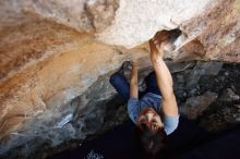 Bouldering in Hueco Tanks on 03/03/2019 with Blue Lizard Climbing and Yoga

Filename: SRM_20190303_1212140.jpg
Aperture: f/4.5
Shutter Speed: 1/250
Body: Canon EOS-1D Mark II
Lens: Canon EF 16-35mm f/2.8 L