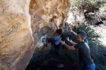 Bouldering in Hueco Tanks on 03/03/2019 with Blue Lizard Climbing and Yoga

Filename: SRM_20190303_1212330.jpg
Aperture: f/8.0
Shutter Speed: 1/250
Body: Canon EOS-1D Mark II
Lens: Canon EF 16-35mm f/2.8 L