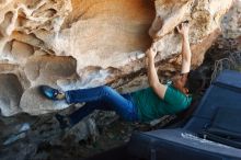 Bouldering in Hueco Tanks on 03/03/2019 with Blue Lizard Climbing and Yoga

Filename: SRM_20190303_1219260.jpg
Aperture: f/5.0
Shutter Speed: 1/250
Body: Canon EOS-1D Mark II
Lens: Canon EF 50mm f/1.8 II