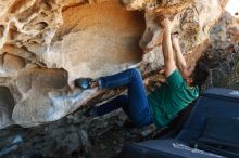 Bouldering in Hueco Tanks on 03/03/2019 with Blue Lizard Climbing and Yoga

Filename: SRM_20190303_1219330.jpg
Aperture: f/5.6
Shutter Speed: 1/250
Body: Canon EOS-1D Mark II
Lens: Canon EF 50mm f/1.8 II