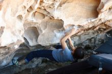 Bouldering in Hueco Tanks on 03/03/2019 with Blue Lizard Climbing and Yoga

Filename: SRM_20190303_1224520.jpg
Aperture: f/3.5
Shutter Speed: 1/160
Body: Canon EOS-1D Mark II
Lens: Canon EF 50mm f/1.8 II