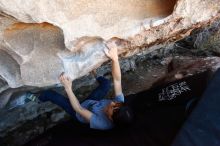 Bouldering in Hueco Tanks on 03/03/2019 with Blue Lizard Climbing and Yoga

Filename: SRM_20190303_1229080.jpg
Aperture: f/5.0
Shutter Speed: 1/250
Body: Canon EOS-1D Mark II
Lens: Canon EF 16-35mm f/2.8 L