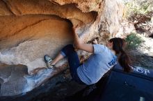 Bouldering in Hueco Tanks on 03/03/2019 with Blue Lizard Climbing and Yoga

Filename: SRM_20190303_1229270.jpg
Aperture: f/5.0
Shutter Speed: 1/500
Body: Canon EOS-1D Mark II
Lens: Canon EF 16-35mm f/2.8 L