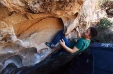 Bouldering in Hueco Tanks on 03/03/2019 with Blue Lizard Climbing and Yoga

Filename: SRM_20190303_1232310.jpg
Aperture: f/5.0
Shutter Speed: 1/640
Body: Canon EOS-1D Mark II
Lens: Canon EF 16-35mm f/2.8 L