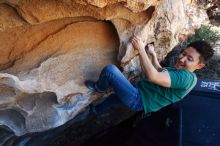 Bouldering in Hueco Tanks on 03/03/2019 with Blue Lizard Climbing and Yoga

Filename: SRM_20190303_1233190.jpg
Aperture: f/5.0
Shutter Speed: 1/500
Body: Canon EOS-1D Mark II
Lens: Canon EF 16-35mm f/2.8 L