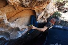 Bouldering in Hueco Tanks on 03/03/2019 with Blue Lizard Climbing and Yoga

Filename: SRM_20190303_1233520.jpg
Aperture: f/5.0
Shutter Speed: 1/640
Body: Canon EOS-1D Mark II
Lens: Canon EF 16-35mm f/2.8 L