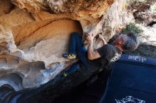 Bouldering in Hueco Tanks on 03/03/2019 with Blue Lizard Climbing and Yoga

Filename: SRM_20190303_1233530.jpg
Aperture: f/5.0
Shutter Speed: 1/640
Body: Canon EOS-1D Mark II
Lens: Canon EF 16-35mm f/2.8 L