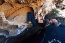 Bouldering in Hueco Tanks on 03/03/2019 with Blue Lizard Climbing and Yoga

Filename: SRM_20190303_1233560.jpg
Aperture: f/5.0
Shutter Speed: 1/640
Body: Canon EOS-1D Mark II
Lens: Canon EF 16-35mm f/2.8 L