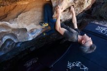 Bouldering in Hueco Tanks on 03/03/2019 with Blue Lizard Climbing and Yoga

Filename: SRM_20190303_1233580.jpg
Aperture: f/5.0
Shutter Speed: 1/640
Body: Canon EOS-1D Mark II
Lens: Canon EF 16-35mm f/2.8 L