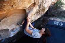 Bouldering in Hueco Tanks on 03/03/2019 with Blue Lizard Climbing and Yoga

Filename: SRM_20190303_1234370.jpg
Aperture: f/5.0
Shutter Speed: 1/500
Body: Canon EOS-1D Mark II
Lens: Canon EF 16-35mm f/2.8 L