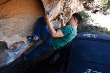 Bouldering in Hueco Tanks on 03/03/2019 with Blue Lizard Climbing and Yoga

Filename: SRM_20190303_1236310.jpg
Aperture: f/5.0
Shutter Speed: 1/640
Body: Canon EOS-1D Mark II
Lens: Canon EF 16-35mm f/2.8 L