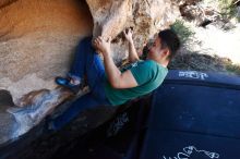 Bouldering in Hueco Tanks on 03/03/2019 with Blue Lizard Climbing and Yoga

Filename: SRM_20190303_1236351.jpg
Aperture: f/5.0
Shutter Speed: 1/500
Body: Canon EOS-1D Mark II
Lens: Canon EF 16-35mm f/2.8 L