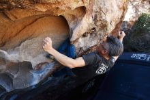 Bouldering in Hueco Tanks on 03/03/2019 with Blue Lizard Climbing and Yoga

Filename: SRM_20190303_1237441.jpg
Aperture: f/5.0
Shutter Speed: 1/800
Body: Canon EOS-1D Mark II
Lens: Canon EF 16-35mm f/2.8 L