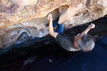 Bouldering in Hueco Tanks on 03/03/2019 with Blue Lizard Climbing and Yoga

Filename: SRM_20190303_1237461.jpg
Aperture: f/5.0
Shutter Speed: 1/500
Body: Canon EOS-1D Mark II
Lens: Canon EF 16-35mm f/2.8 L