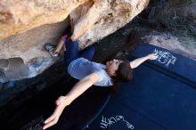 Bouldering in Hueco Tanks on 03/03/2019 with Blue Lizard Climbing and Yoga

Filename: SRM_20190303_1240440.jpg
Aperture: f/5.0
Shutter Speed: 1/500
Body: Canon EOS-1D Mark II
Lens: Canon EF 16-35mm f/2.8 L