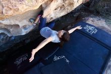 Bouldering in Hueco Tanks on 03/03/2019 with Blue Lizard Climbing and Yoga

Filename: SRM_20190303_1240450.jpg
Aperture: f/5.0
Shutter Speed: 1/500
Body: Canon EOS-1D Mark II
Lens: Canon EF 16-35mm f/2.8 L