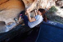 Bouldering in Hueco Tanks on 03/03/2019 with Blue Lizard Climbing and Yoga

Filename: SRM_20190303_1240470.jpg
Aperture: f/5.0
Shutter Speed: 1/500
Body: Canon EOS-1D Mark II
Lens: Canon EF 16-35mm f/2.8 L