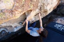 Bouldering in Hueco Tanks on 03/03/2019 with Blue Lizard Climbing and Yoga

Filename: SRM_20190303_1244450.jpg
Aperture: f/5.6
Shutter Speed: 1/250
Body: Canon EOS-1D Mark II
Lens: Canon EF 16-35mm f/2.8 L