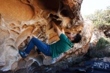 Bouldering in Hueco Tanks on 03/03/2019 with Blue Lizard Climbing and Yoga

Filename: SRM_20190303_1249140.jpg
Aperture: f/5.6
Shutter Speed: 1/500
Body: Canon EOS-1D Mark II
Lens: Canon EF 16-35mm f/2.8 L